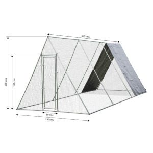 Alphapet® 2.5m X 5m Prism Walk-in Chicken Run Enclosure Coop - Image 3